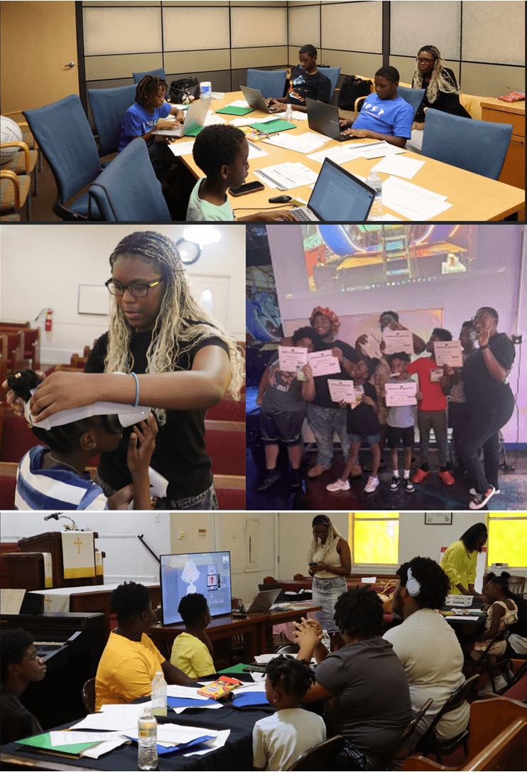 Geeks and Gramps program newsletter with participant highlights.